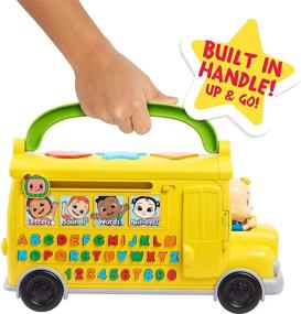 img 1 attached to 🚌 CoComelon Musical Learning Bus: Number & Letter Recognition, Phonetics | Yellow School Bus Toy Plays ABCs & Wheels on the Bus