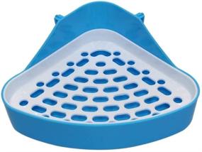 img 4 attached to Md Trade Triangle Potty Trainer: Compact Corner Litter Bedding Box for Small Animals - Ideal for Baby Rabbits, Guinea Pigs, Chinchillas, and Ferrets (Size S, Blue)