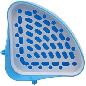 img 3 attached to Md Trade Triangle Potty Trainer: Compact Corner Litter Bedding Box for Small Animals - Ideal for Baby Rabbits, Guinea Pigs, Chinchillas, and Ferrets (Size S, Blue)