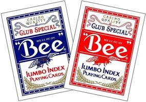 img 1 attached to 🃏 Enhance Your Card Game with Bee Jumbo Index Playing Cards (Colors May Vary)