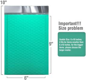 img 3 attached to 25 Pack of Small Teal Bubble Mailers 6X10 with Self-Seal for Shipping - Fuxury