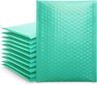 25 pack of small teal bubble mailers 6x10 with self-seal for shipping - fuxury logo