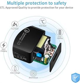 img 1 attached to Optimized Quick Charge 3.0 Fast Charger for LG Stylo 4 5 6, ThinQ G5 G6 G7 G8 G8X K51, V20 V30 V30S V35 V40 V50 V60 ThinQ, Velvet, 18W Travel Rapid Adapter with 5Ft USB Type C Charging Cable