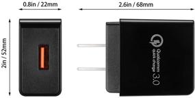 img 3 attached to Optimized Quick Charge 3.0 Fast Charger for LG Stylo 4 5 6, ThinQ G5 G6 G7 G8 G8X K51, V20 V30 V30S V35 V40 V50 V60 ThinQ, Velvet, 18W Travel Rapid Adapter with 5Ft USB Type C Charging Cable