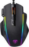 🖱️ enhance your gaming experience with gihokod rgb gaming mouse: wired, ergonomic design, chroma rgb backlit, 8000dpi adjustable, 8 programmable buttons, comfortable grip - perfect for windows pc gamers (black) logo