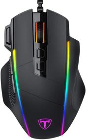 img 4 attached to 🖱️ Enhance Your Gaming Experience with Gihokod RGB Gaming Mouse: Wired, Ergonomic Design, Chroma RGB Backlit, 8000DPI Adjustable, 8 Programmable Buttons, Comfortable Grip - Perfect for Windows PC Gamers (Black)