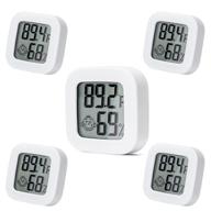 🌡️ humidity sensor indoor thermometer hygrometer humidity gauge temperature and humidity monitor lcd display fahrenheit ℉ (white-5pcs) логотип