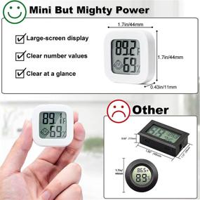 img 1 attached to 🌡️ Humidity Sensor Indoor Thermometer Hygrometer Humidity Gauge Temperature and Humidity Monitor LCD Display Fahrenheit ℉ (White-5PCS)