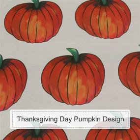 img 2 attached to LUSHVIDA Pumpkin Thanksgiving Rectangle Tablecloth: Stylish & Practical 60 x 102 Inch Microfiber Decorative Cover for Holiday Banquets & Dining Rooms