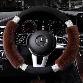 img 3 attached to Achiou Universal Steering Luxurious Rhinestone Interior Accessories