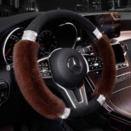 achiou universal steering luxurious rhinestone interior accessories logo