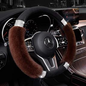img 4 attached to Achiou Universal Steering Luxurious Rhinestone Interior Accessories