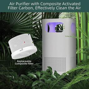 img 3 attached to USB Air Purifier: Portable Solution for Small Room, Kitchen, Bedroom & More, Removes Cigarette Smoke, Pollen, Dust - Noiseless with Clean Light (No Adapter)