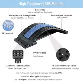 img 3 attached to 💙 Blue Back Stretcher Massager with Magnetic Acupressure Points - Relieve Lower Back Pain and Regain Perfect Waist Curve