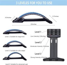 img 1 attached to 💙 Blue Back Stretcher Massager with Magnetic Acupressure Points - Relieve Lower Back Pain and Regain Perfect Waist Curve