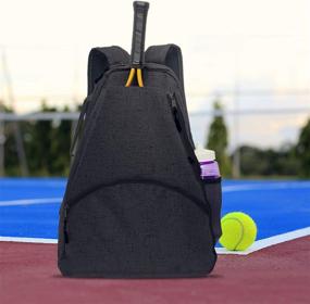 img 1 attached to 🎾 LISH Court Advantage Tennis Backpack - Racket Holder Sport Bag for Tennis, Racquetball, Squash, Men's