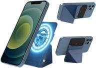 📱 aoomo reinforced magnetic wallet stand: baltic blue, compatible with iphone 12 series (12 mini, 12, 12 pro, 12 pro max) logo