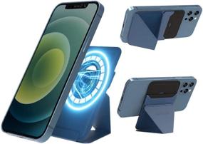 img 4 attached to 📱 AOOMO Reinforced Magnetic Wallet Stand: Baltic Blue, Compatible with iPhone 12 Series (12 Mini, 12, 12 Pro, 12 Pro Max)