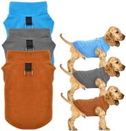 bundle of 3 dog sweaters with leash ring - cozy fleece attire for small male chihuahua and yorkies – pet puppy clothing cat doggie coat collection логотип