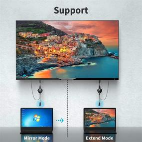 img 1 attached to Высокопроизводительный беспроводной адаптер HDMI at-MiZhi 4K: потоковое воспроизведение HD-контента с iPhone/Mac/Android на телевизор/проектор с поддержкой Miracast и Airplay DLNA.