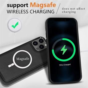 img 2 attached to 📱 FYY Magnetic Detachable Wallet Case for iPhone 12 Pro Max 5G - Black | Wireless Charging Support & Card Slots