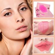 💋 ccbeauty розовая губная маска 20 штук: увлажняющая гелевая маска с коллагеном для ухода за сухими губами - увлажняет, удаляет мертвую кожу и предотвращает появление трещин. логотип
