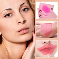 💋 ccbeauty pink lip mask 20-pack: hydrating collagen crystal gel lip care mask for dry lips- moisturize, remove dead skin & prevent chapping logo