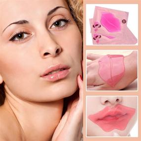 img 4 attached to 💋 CCbeauty Pink Lip Mask 20-Pack: Hydrating Collagen Crystal Gel Lip Care Mask for Dry Lips- Moisturize, Remove Dead Skin & Prevent Chapping