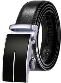 img 4 attached to JINIU Leather Automatic Buckle Ratchet Men's Belts - Optimize Your Accessories Search