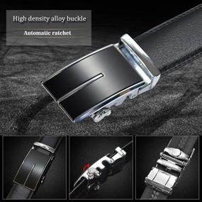 img 1 attached to JINIU Leather Automatic Buckle Ratchet Men's Belts - Optimize Your Accessories Search