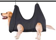 homberry dog grooming hammock - restraint harness for nail trimming, soft bag for bathing, washing, grooming, and trimming nails (gray) logo