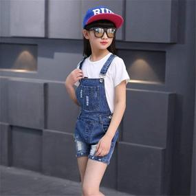 img 1 attached to 👗 Stylish Summer Jumpsuits: Overalls, Boyfriend Rompers for Girls' Clothing