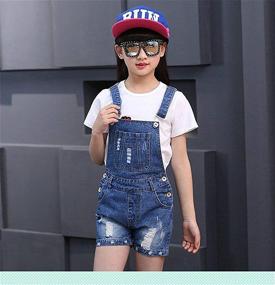 img 3 attached to 👗 Stylish Summer Jumpsuits: Overalls, Boyfriend Rompers for Girls' Clothing