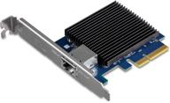 trendnet 10 гигабитный адаптер сети для pcie | преобразует слот pcie в 10g ethernet порт | поддерживает 802.1q vlan | включает стандартные и низкопрофильные кронштейны | совместим с pcie 2.0 и pcie 3.0 | цвет: серебро | модель: teg-10gectx логотип