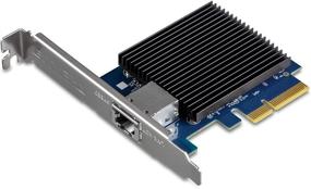 img 4 attached to TRENDnet 10 Гигабитный адаптер сети для PCIe | Преобразует слот PCIe в 10G Ethernet порт | Поддерживает 802.1Q VLAN | Включает стандартные и низкопрофильные кронштейны | Совместим с PCIe 2.0 и PCIe 3.0 | Цвет: Серебро | Модель: TEG-10GECTX