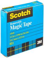 📎 scotch removable tape, 1/2 inch x 1,296 inch, 1 pack/box, with post-it technology (811) logo