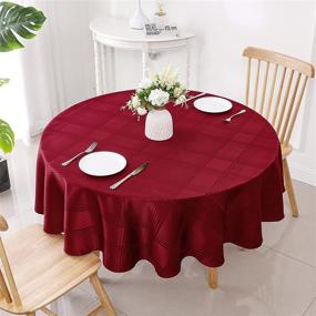 img 3 attached to 🏞️ Polyester Checkered RNDRSSE Tablecloth - Easily Washable for Optimal Performance