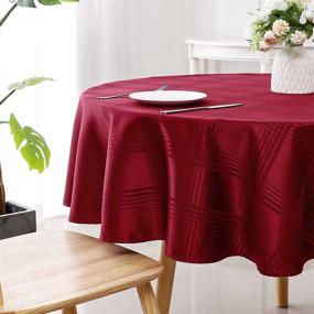 img 4 attached to 🏞️ Polyester Checkered RNDRSSE Tablecloth - Easily Washable for Optimal Performance