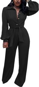 img 4 attached to 👗 Tbahhir Women's Colorblock Jumpsuit Overalls - Women's Clothing for Jumpsuits, Rompers, and Overalls