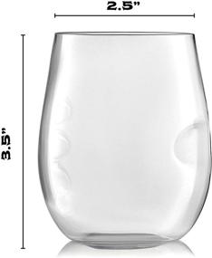 img 3 attached to 🍷 32 Pack BPA-Free Stemless Plastic Wine Glasses with Finger Indentations, 12 Oz Disposable Cups - Smooth Rim, Shatterproof and Recyclable Drinkware for All Beverages - Perfect for Cocktail Parties and Wedding Receptions