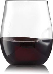 img 4 attached to 🍷 32 Pack BPA-Free Stemless Plastic Wine Glasses with Finger Indentations, 12 Oz Disposable Cups - Smooth Rim, Shatterproof and Recyclable Drinkware for All Beverages - Perfect for Cocktail Parties and Wedding Receptions