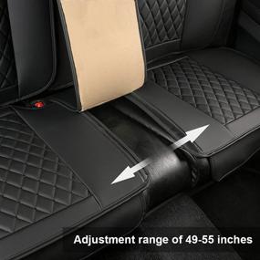 img 1 attached to SanQing Premium PU Leather Car Rear Seat Covers Cushion Car Back Seat Protectors for 90% Vehicle Models (Sedan SUV Truck Mini Van) - Gray2
