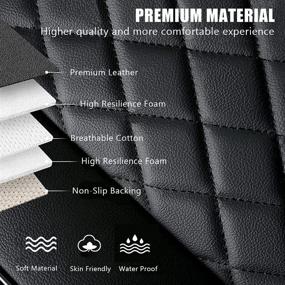 img 3 attached to SanQing Premium PU Leather Car Rear Seat Covers Cushion Car Back Seat Protectors for 90% Vehicle Models (Sedan SUV Truck Mini Van) - Gray2