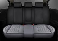 sanqing premium pu leather car rear seat covers cushion car back seat protectors for 90% vehicle models (sedan suv truck mini van) - gray2 logo