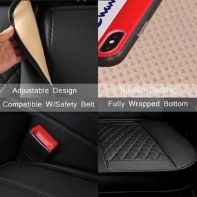 img 2 attached to SanQing Premium PU Leather Car Rear Seat Covers Cushion Car Back Seat Protectors for 90% Vehicle Models (Sedan SUV Truck Mini Van) - Gray2