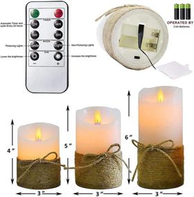 img 3 attached to 🕯️ SILVERSTRO Flameless Candles with Remote, Farmhouse Theme LED Pillar Candles - Perfect for Weddings, Christmas Home Décor