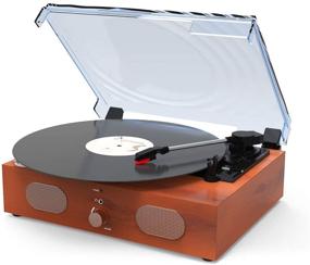 img 4 attached to 🎶 Vintage Record Player with Built-In Speakers, Bluetooth, and Multiple Playback Options