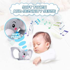 img 3 attached to 🐘 Спокойная плюшевая игрушка для младенцев - образовательная музыкальная сенсорная игрушка для детей от 0 до 36 месяцев, музыкальная и светящаяся игрушка для мальчиков и девочек от 1 года - HomeMall