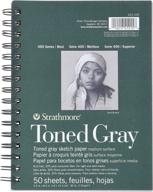 📝 strathmore gray drawing sketch pad, 400 series, toned paper, 5.5x8.5 inches, 50 sheets logo