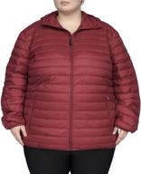 snow country extended plus size packable down jacket with hood - outerwear coat logo